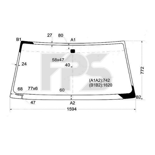 Скло вітрове LEXUS LX 470 01-08 Скло вітрове LEXUS LX 470 01-08